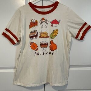 F.R.I.E.N.D.S™ Oversized Ringer Tee White/Orange (Tag 0, measures like L)